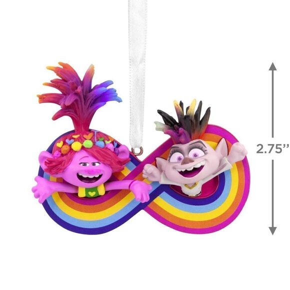 HALLMARK Poppy and Queen Barb Christmas Ornament Trolls World Tour 2021 New - Picture 3 of 12